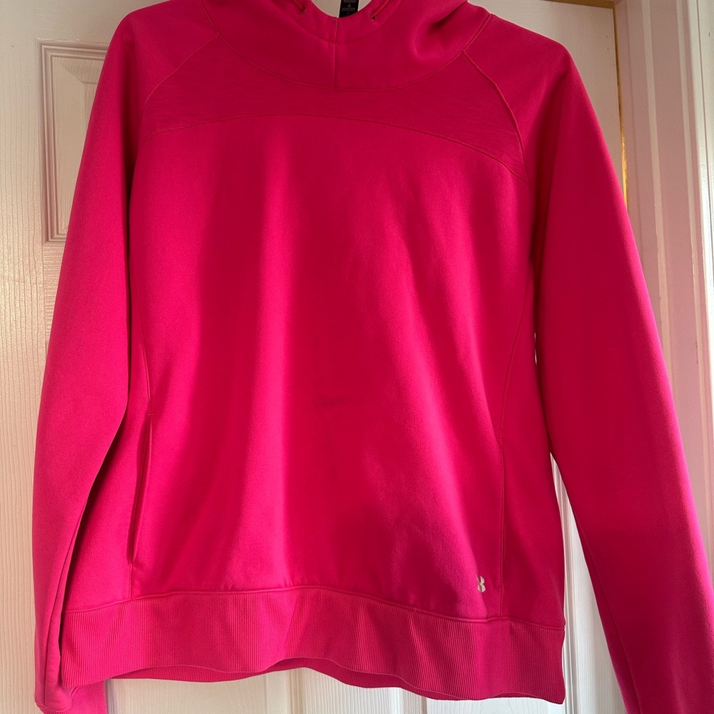 Under Armour COLDGEAR Pink UA  Pullover Fleece Hoodie Womens
